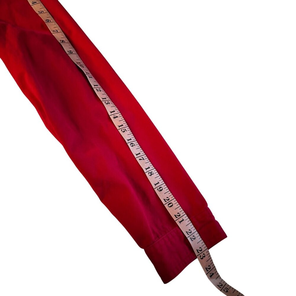 Vintage Classic Elements Red Cotton Button Front … - image 7